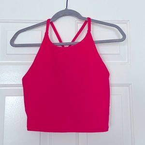 NWT Old Navy Powersoft Crop Bra Top - Hot Pink - Size Medium